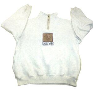 VTG Siegfried & Roy The Mirage Las Vegas White Half-Zip Sweatshirt Small